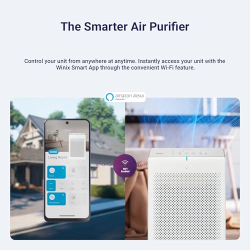 Image of WINIX 5530 Air Purifier (New Generation of 5500-2 with App Control) for Home Large Room Up to 1882 Ft in 1 Hr, True HEPA, High Deodorization Carbon Filter and Auto Mode, Captures Pet Allergies, Smoke