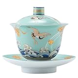 L'ensemble tasse et soucoupe est de bonne qualité, avec une surface lisse, il est très élégant et exquis. Lignes douces et tempérament noble, bon for le thé Kung Fu, la cérémonie du thé chinois ou le mariage.