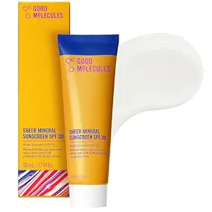 Good Molecules Sheer Mineral Face Sunscreen Broad Spectrum SPF 30, 1.7 oz