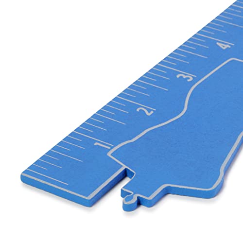 Dritz Régua de madeira de 15 cm, azul