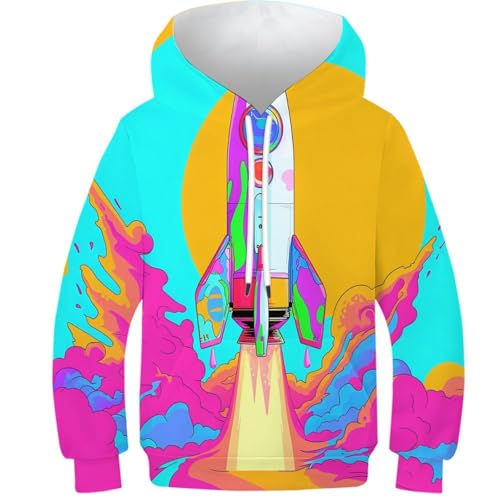 Sweat fusée ado fille garçon manches longues vêtement hiver 12-14Y