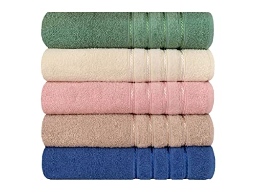 Kit com 5 Toalhas de Banho Algodão Monari 370g/m2 Appel