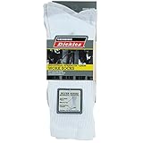 Dickies Mens 3 Pack Industrial Strength Crew Work Socks (White, 6-12)
