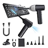 OGMAPLE Compressed Air Duster Electric Computer Vacuum Cleaner for Keyboard Duster Cleaning Dust Vacuum Cordless Canned Air 11000PA Mini Car Vacuum PC Air Blower for Office Home (Dustbin-Gray)