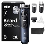 Braun Barttrimmer Series 7, Kabelloser Bartschneider Herren, BT7520, Blau