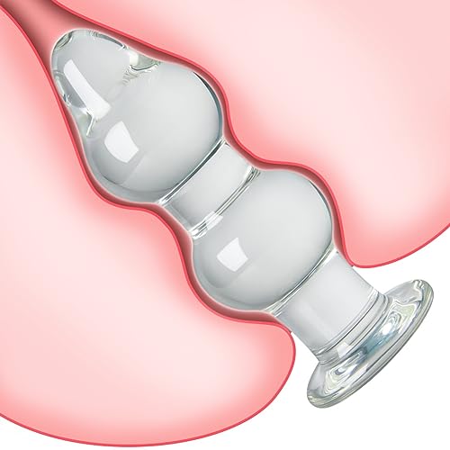 Miniatura 6 de Sxovo Plug Anal De Vidrio, Bolas Anales Transparente Con Cuentas Dobles, Sex Toy Para Pareja Hombre Mujere S