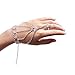 Onegood Rhinestone Hand Harness Bracelet Bangle Slave Chain Link Finger Ring Bracelet
