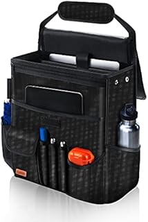 Car Organiser for Front Seat, Passenger Seat, Backseat- Hanging Car Seat Storage Organiser for Office Kids Suplly,Truck Cab Organiser with Separately Pokect for Laptop, Multiple Pockets, Cup Holders