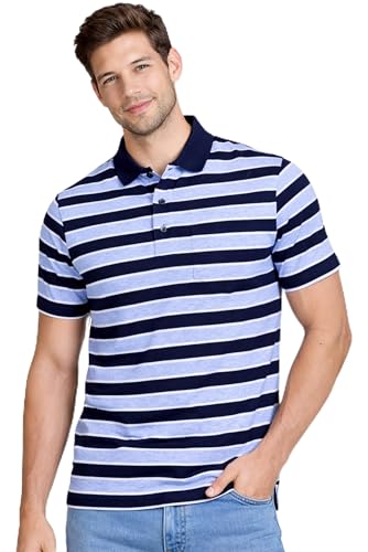 Image of SANE ORIGINALS Half Sleeve Polo T-Shirt for Men with Pocket || Stripe Collar and Pocket T-Shirt for Men Half Sleeves