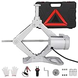 Trihelper Electric Car Jack 3 Ton Floor Jack 12V Truck Jack Stands Kit Scissor Car Lift Jack for Tire Change and Road Emergencies with Carrying Case