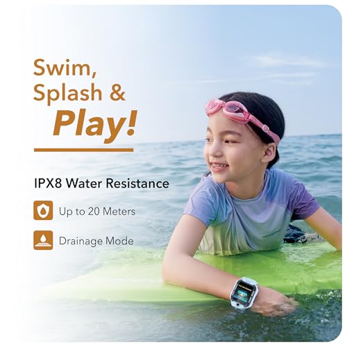 imoo Kids Watch Phone Z7 [4G Cellular + GPS + Health], 4G Smartwatch, HD Video & Voice Call, GPS Enabled with 14 Days Historical Track, Kids Emotion Detector, HeartRate, Body Temp., SPO2 (Blue)