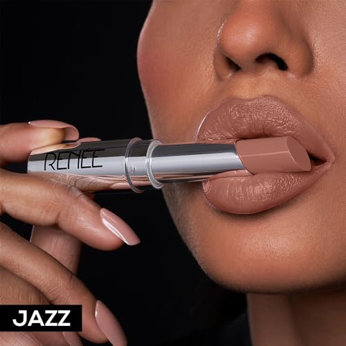 Image of RENEE Matte Lock Lipstick - Jazz, Moisturizing, Long Lasting & Weightless Formula, Intense Color Pay Off with Ultra-Matte Finish, Enriched with Avocado oil, Vitamin E, D & Beta-Carotene, 3.5 Gm