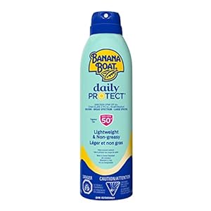 Banana Boat Daily Protect Lightweight Sunscreen Spray for Every Day Use, Spf 50+, 226 gram