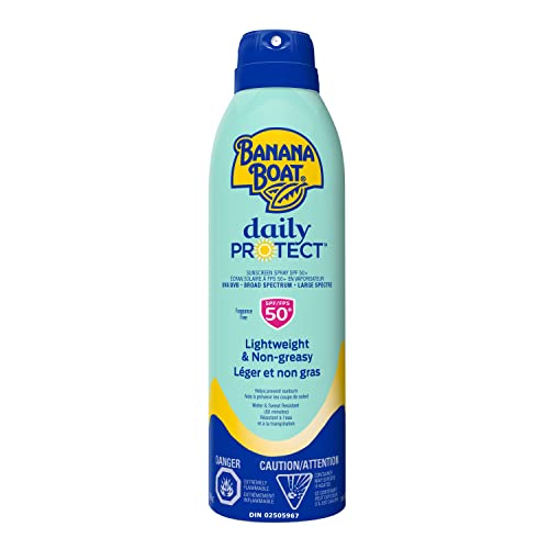 Banana Boat Daily Protect Lightweight Sunscreen Spray for Every Day Use, Spf 50+, 226 gram