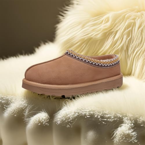 Women's slipper platform mini boots with suede upper and wool lining, super non-slip rubber sole, suitable for home and autumn and winter outdoor activities4