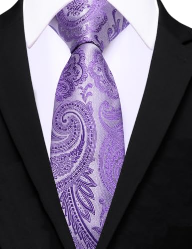 Image of Barry.Wang Men 6PCS Tie Silk Gift Necktie Clip Woven Tie Sets Party | Men Tie Classic Silk Gift Necktie With Tie Clip Jacquard Woven Neck Ties 6PCS Formal Wedding