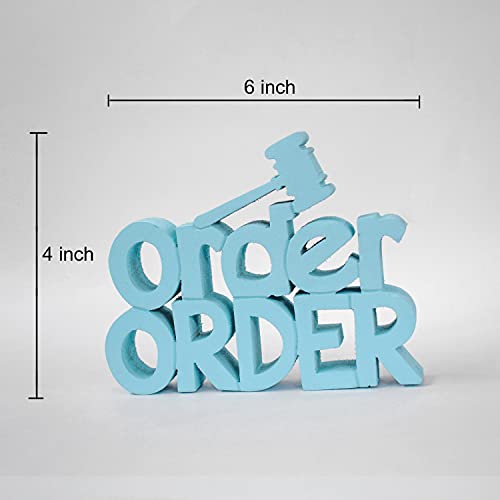 Image of NUKKAD TALES Order Order Blue Showpiece Home Decor Items Office Decoration Items for Office Table Birthday Gift Items Gifts for Lawyers Gift for Advocate (7 x 6 inch)
