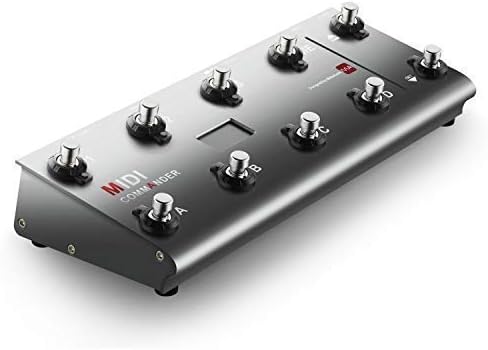 MIDI Foot Controller，MeloAudio Guitar Floor Multi-Effects Portable USB MIDI Foot Controller with 10 Foot Switches，2 Expression Pedal Jacks and 8 Host Presets