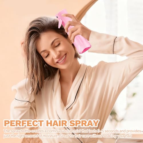 CVASNF Sprühflasche Haare, 4 PCS 200ml Kontinuierliche Ultra Fine Wassersprühflasche Spray Bottle mit ZerstäUber für Pflanzen Hautpflege und Reinigung Friseur Haar Werkzeug