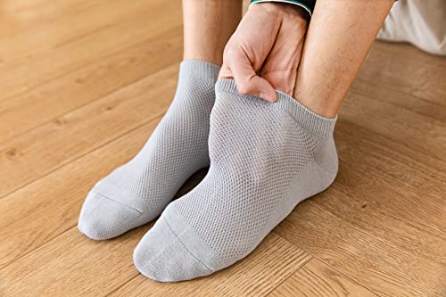 Strcloud Mens Low Cut Athletic Socks Hidden Ultra-Thin Cotton Socks, Breathable And Comfortable Mens Sports Socks 5 Pairs (Khaki) #TOP3