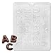 Cybrtrayd L003 Alphabet A to Z Chocolate Candy Mold with Exclusive Cybrtrayd Copyrighted Chocolate Molding Instructions