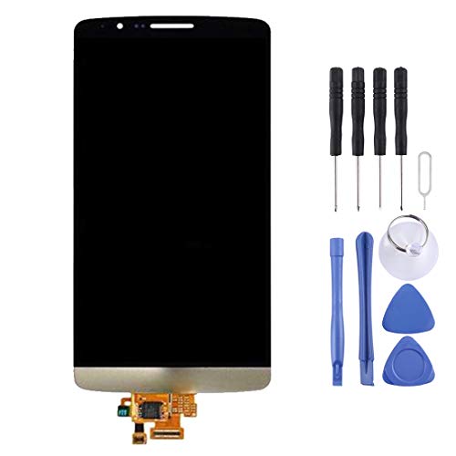 Accessori mobili WUHFSHOPP Accessori per Computer Display LCD Touch Digitizer Assemblaggio Completo, Sostituzione dello Schermo con Strumenti for LG G3 / D850 / D851 / D855 (Colore : Gold)