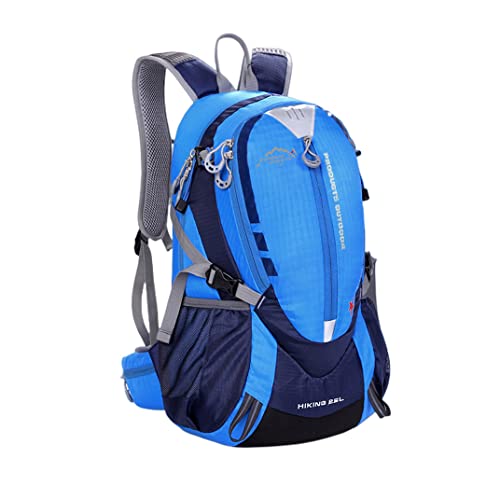 登山リュック サック バックパック 25L 大容量 リュックザック 登山ザック 撥水 超軽量 多機能 登山 バックパック 男女兼用 アウトドア 旅行用 バッグ 通学 通勤 遠足 ハイキング 山登り キャンプ 修学旅行 防災 災害 (ブルー)