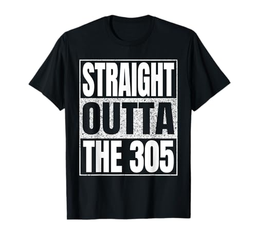 Straight Outta The 305 divertente Retro cool Tee Maglietta