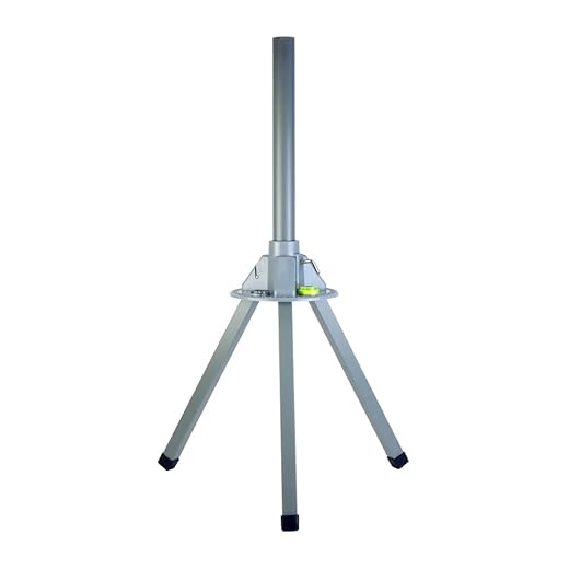 Skywalker 3’ TV Antenna Dish Tripod Mast Pole for Roof Mount with Dish Level & Compass (Mast Included)