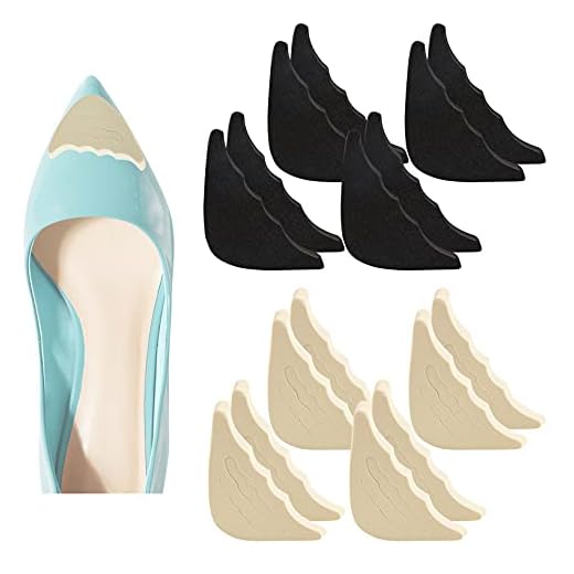 Ponpon 8 Pairs Toe Filler Inserts Reusable Shoe Filler Inserts for Too Big Shoes Adjustable Shoe Filler for Both Men and Women