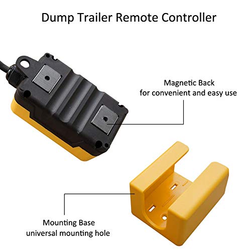 ZCONIEYE 3 Wire Dump Trailer Remote Control Switch 12V for Single Acting Hydraulic Pumps Power Units Lift Dump Truck…