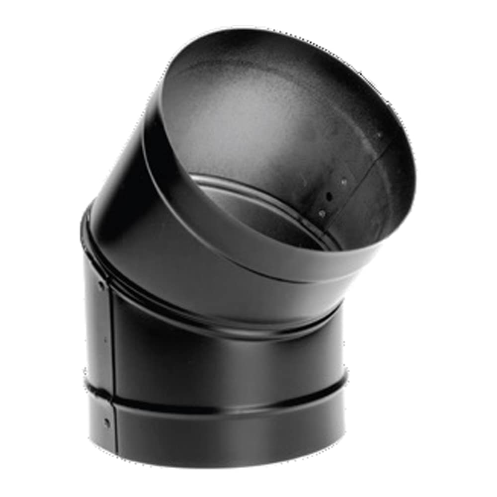 DuraVent 8DBK-E45SS DuraBlack Stainless Steel 45° Elbow, 8 Size