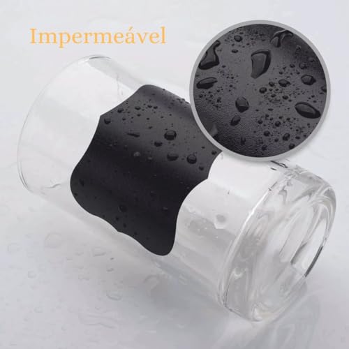 Kit de 48 Etiquetas Adesiva com Caneta para Identificação de Potes Alimentos e Temperos, Caixas e Li