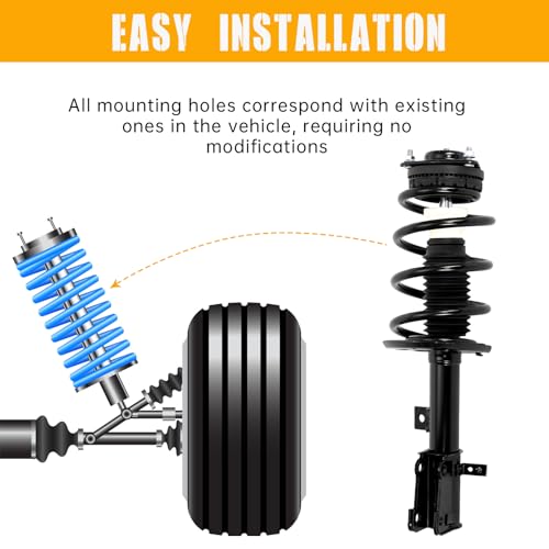 TRIL GEAR Front Struts Assembly w/Coil Spring 172509 172510, Set of 2 by TRIL GEAR - Used condition - Image 4
