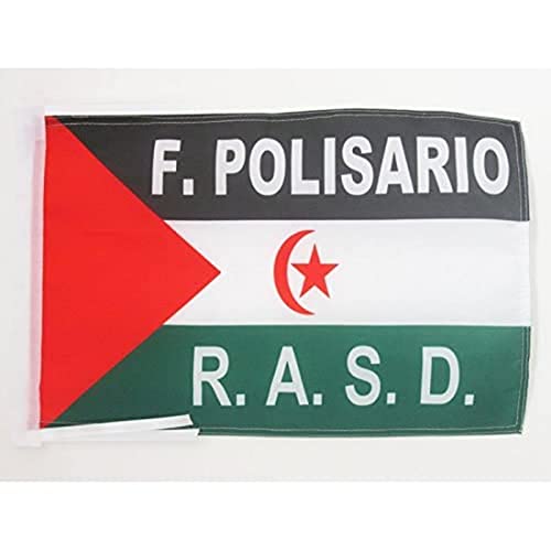 AZ FLAG Bandera del Frente POLISARIO Sahara Occidental 45x30cm - BANDERINA SAHARAUI 30 x 45 cm cordeles