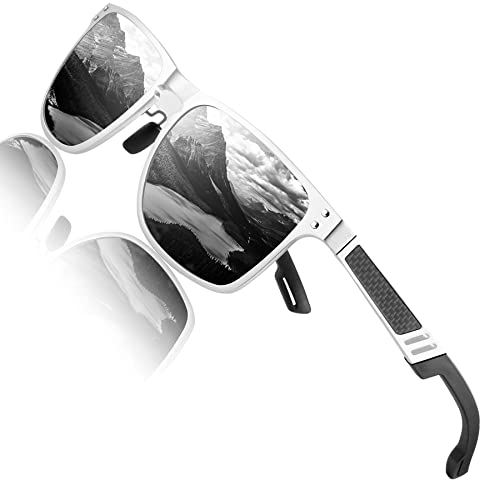 Image of ANYLUV Polarized Sunglasses for Men Rectangular Classic Al-Mg Metal Frame Sun Glasses Mens Sunglasses with UV Protection