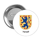 BROCHE. BOUCLIER YSTAD SVERIGE ARMES MUNICIPALES ACTUELLES SUÈDE
