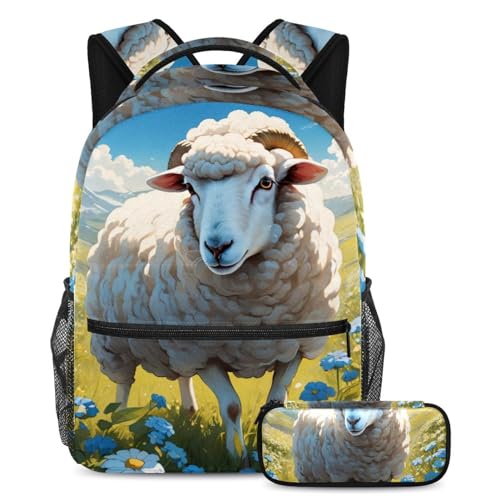 Cartable sac à dos grand volume 29.4x20x40cm et trousse pour adolescents