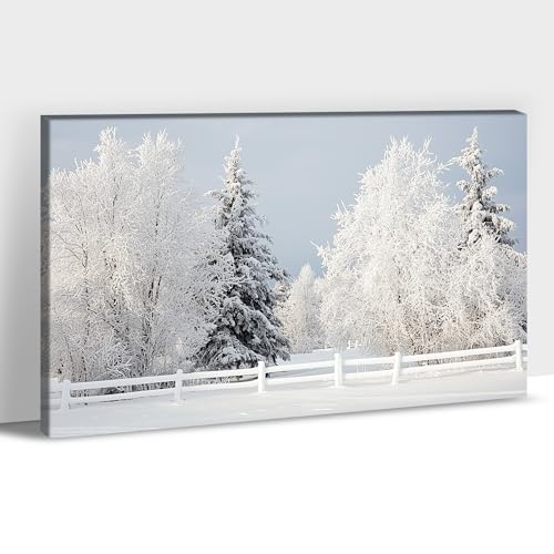 BYXOLARA Winter Pictures Wall Decor - Snow Landscape Winter Scene