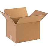 The Packaging Wholesalers 12 x 10 x 8 Inches Shipping Boxes, 25-Count (BS121008)