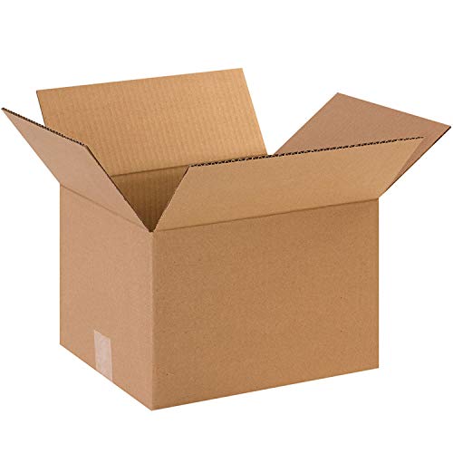 The Packaging Wholesalers 12 x 10 x 8 Inches Shipping Boxes, 25-Count (BS121008)