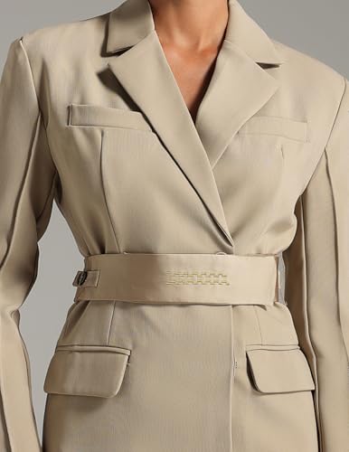 BELLA BARNETT Elegant Blazer Dress for Women V-Neck Mini Wrap Dress Long Sleeve Dress for Women Business Dress4