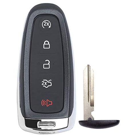 Replacement Key Fob Shell Case Cover Fit for Ford Edge Escape Explorer Focus Flex Taurus Fusion Lincoln MKS MKT MKX Smart Keyless Entry Remote Blank Key Cover