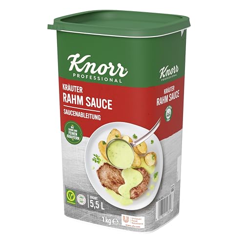 Knorr Kräuter Rahm Sauce Trockenmischung (helle, cremige Sauce und frischer Kräutergeschmack) 1er Pack (1 x 1 kg)