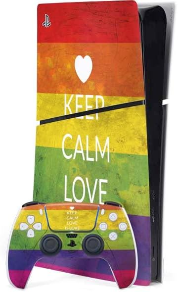 Skinit Decal Gaming Skin Compatible with PS5 Slim Digital Edition Bundle - Blue Pride Design