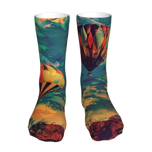 OIBNKCN Hot air balloons Compression Socks-Fashionable and Comfortable, For Indoor & Outdoor Activities, Breathable & Durable