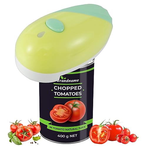 Ouvre-Bocal électrique, Ouvre Bocaux, Ouvre Boîte Electrique avec Fonction de Démarrage et D'arrêt, Bords Lisses, Ergonomique, Ouvre-Boîte électrique pour Personnes Souffrant D'arthrite, âgés (vert)