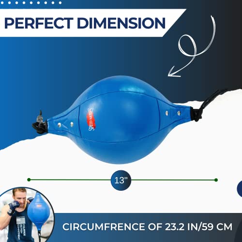 Speed Punching Bag For Adults | Unisex Inflatable Boxing Ball For All Ages | Boxing Bag For Training At Home | Double End Boxing Reflex Bag With Adjustable Cord, Installation Hooks, Manual & Air Pump #TOP5