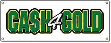 Cash for Gold Banner Sign Pawn Shop Jewelry Store Sign