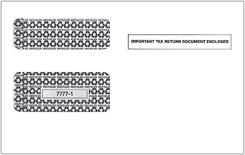 Double Window Security Envelopes for 1099-MISC / 1099-R Laser Tax Forms, 25 Count - Park Forms